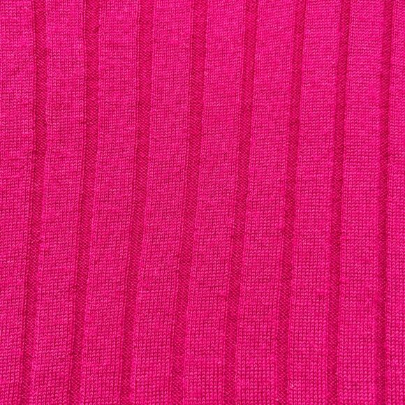 BANANA REPUBLIC 100%  Merino Wool Women's Sweater Sz L Crew Neck Ribbed Pink - Picture 4 of 7